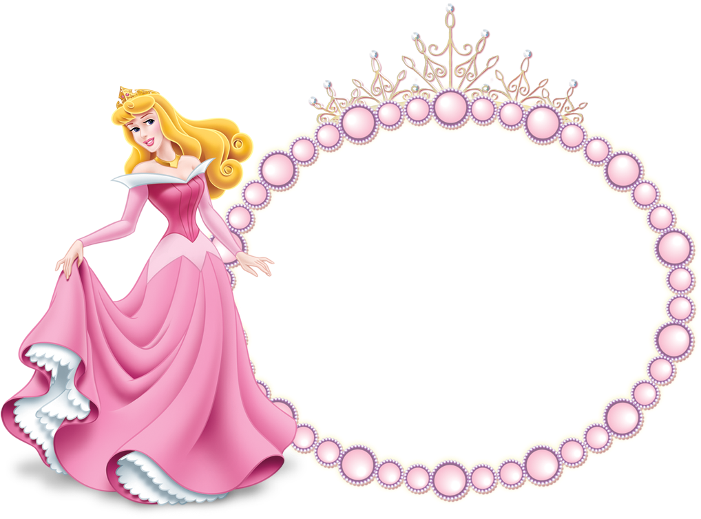 Princess Aurora Pink Dress Frame PNG image