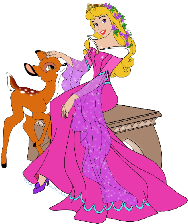 Princess Auroraand Fawn Friendship PNG image