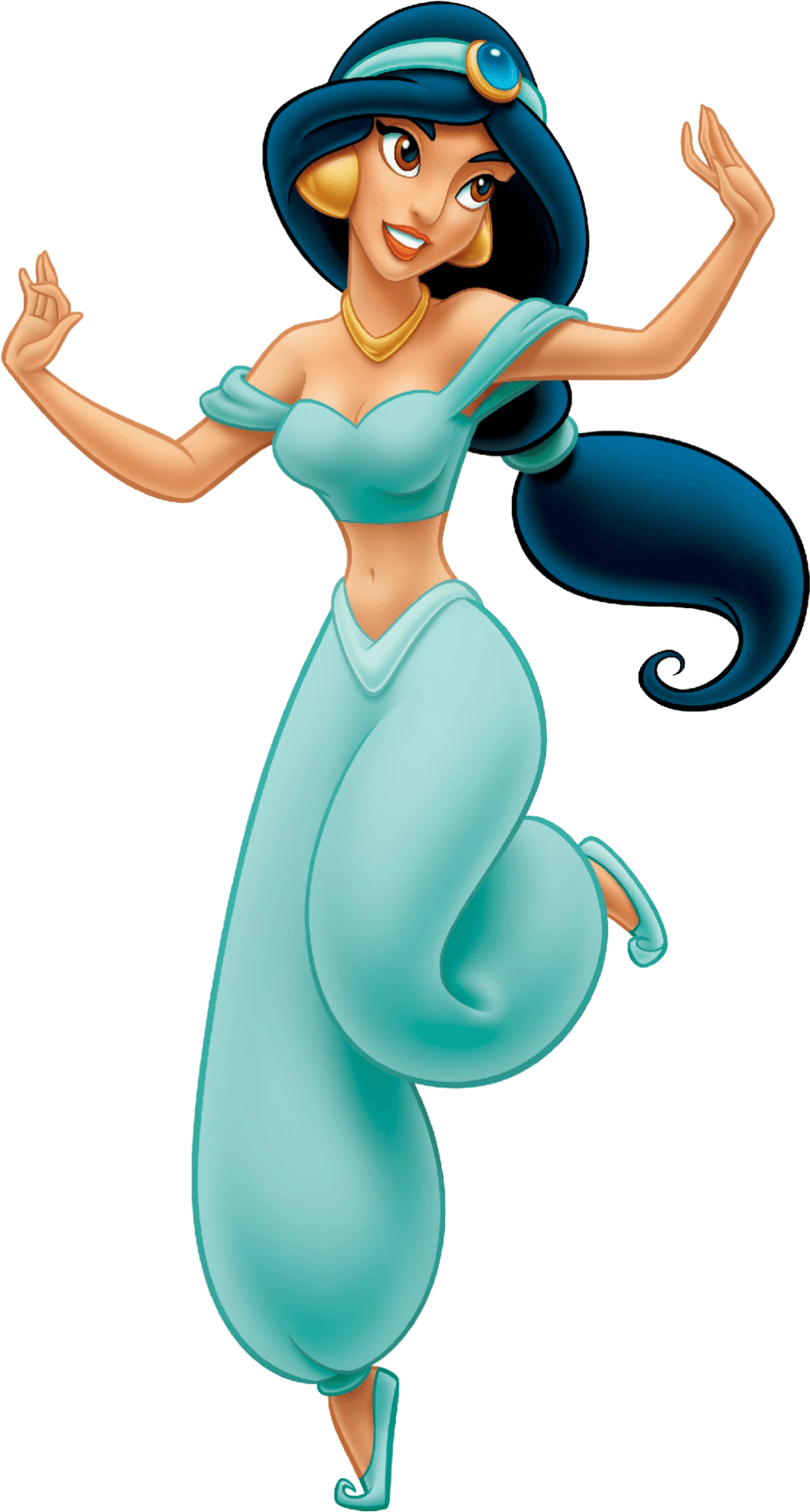 Princess Jasmine Animated Character Pose PNG image