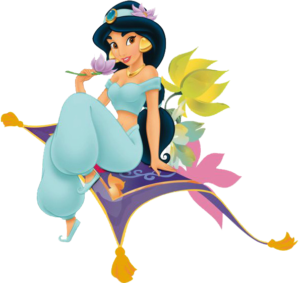 Princess Jasmine On Magic Carpet PNG image