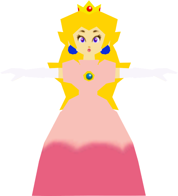 Princess Peach Classic Pose PNG image