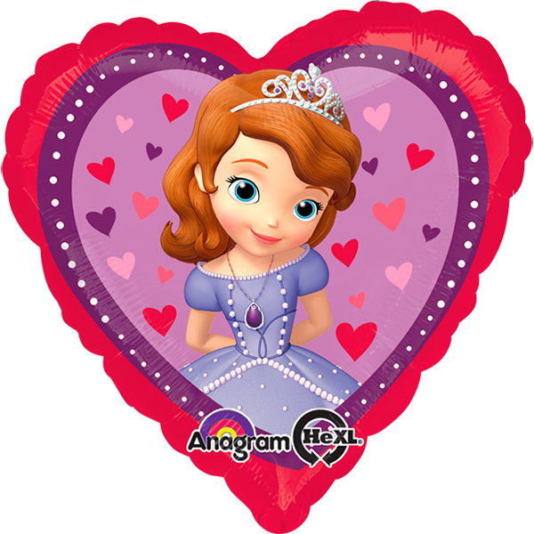 Princess Sofia Heart Balloon PNG image
