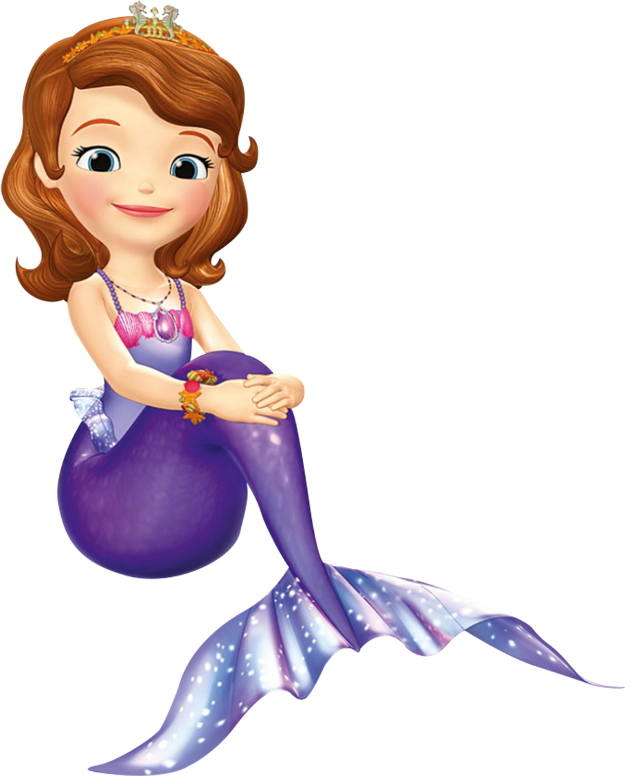 Princess Sofia Mermaid Illustration PNG image