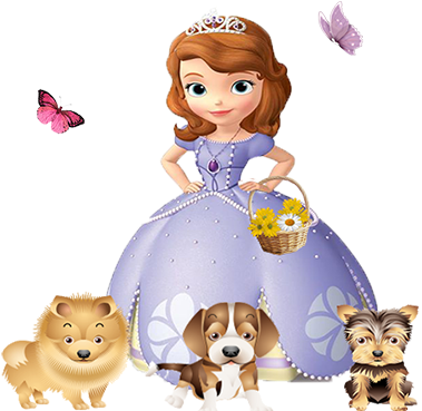 Princess Sofiaand Pets PNG image