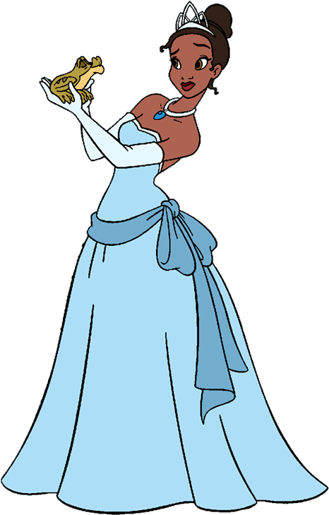 Princess Tiana Holding Frog PNG image