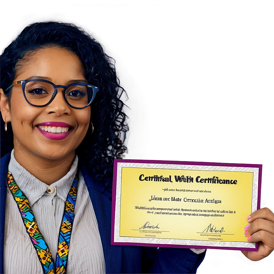 Principal With Certificate Png 06252024 PNG image