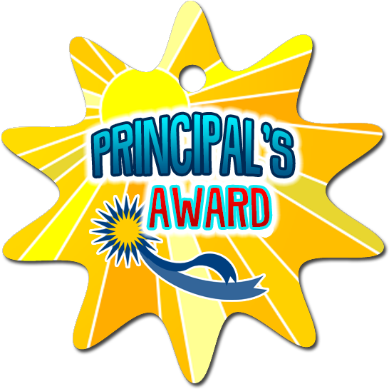 Principals Award Star Shaped Medal PNG image