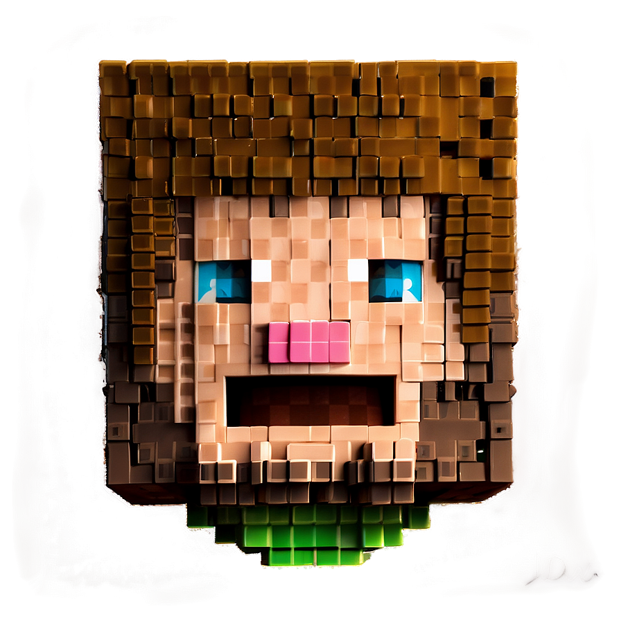 Printable Minecraft Steve Head Png Ykj26 PNG image