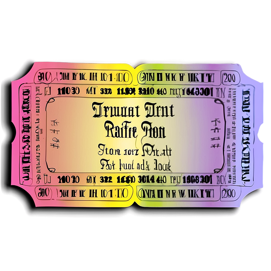 Printable Raffle Ticket Png Cyc38 PNG image