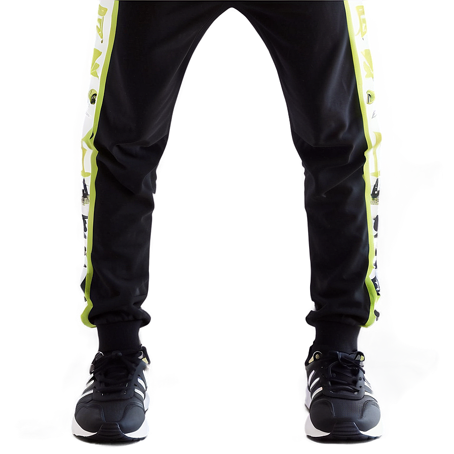 Printed Black Sweatpants Png 66 PNG image