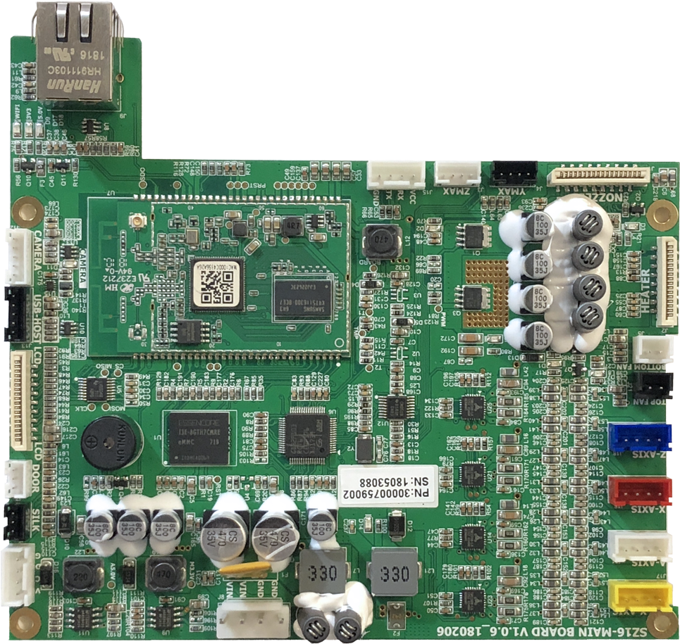 Printed Circuit Board Motherboard Component Layout PNG image