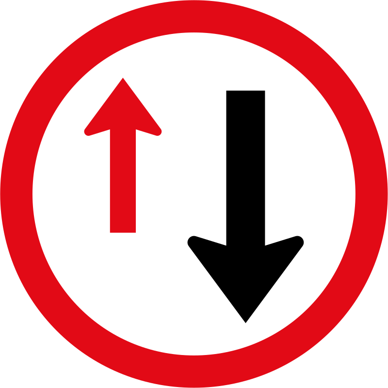 Priority Road Sign Red Circle PNG image