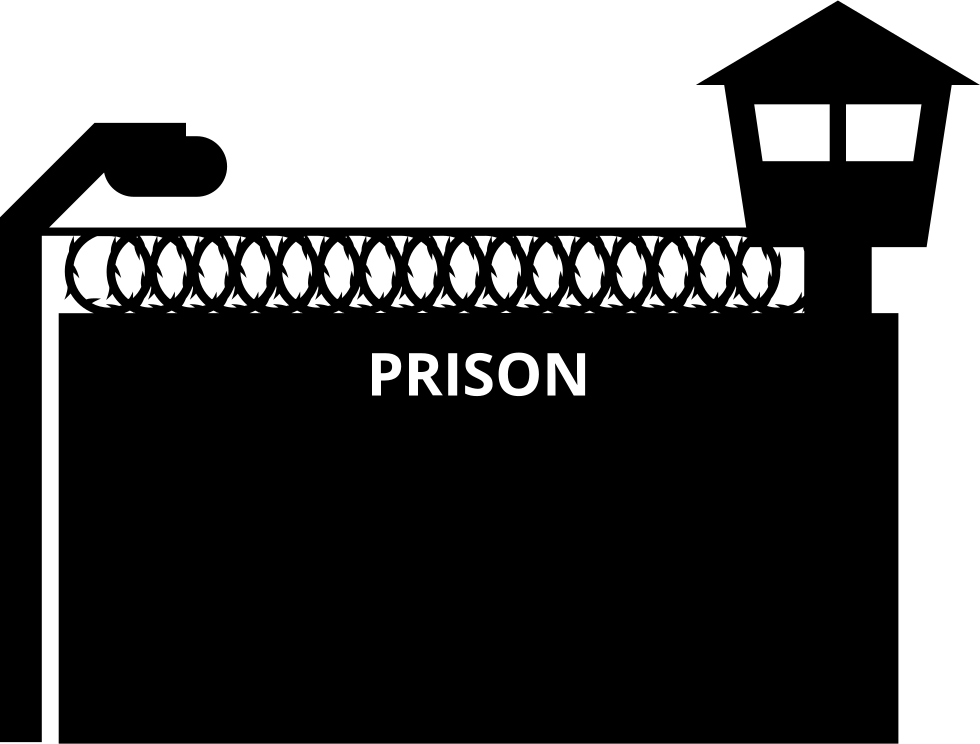 Prison Silhouette Graphic PNG image