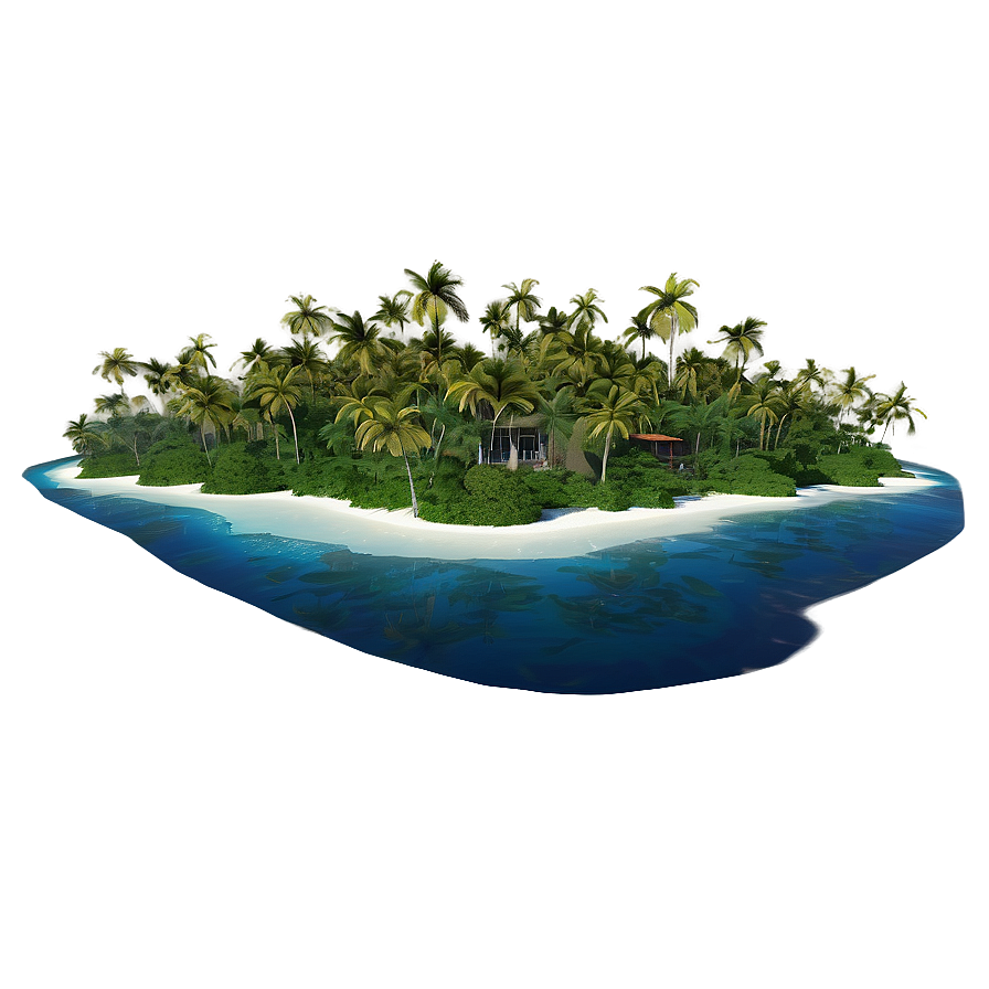 Private Island Retreat Png 06252024 PNG image