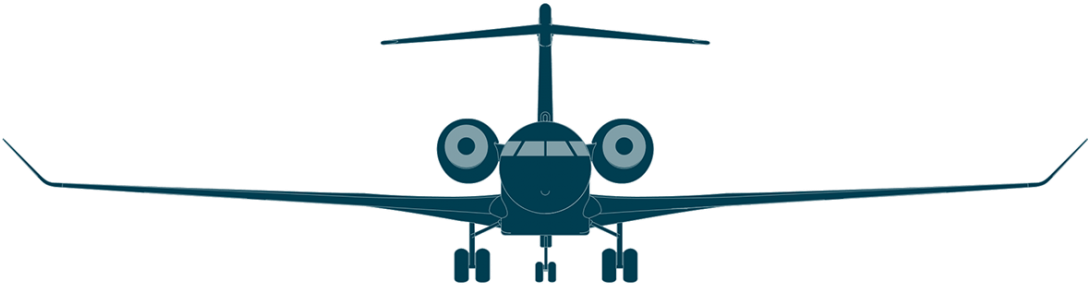 Private Jet Silhouette PNG image