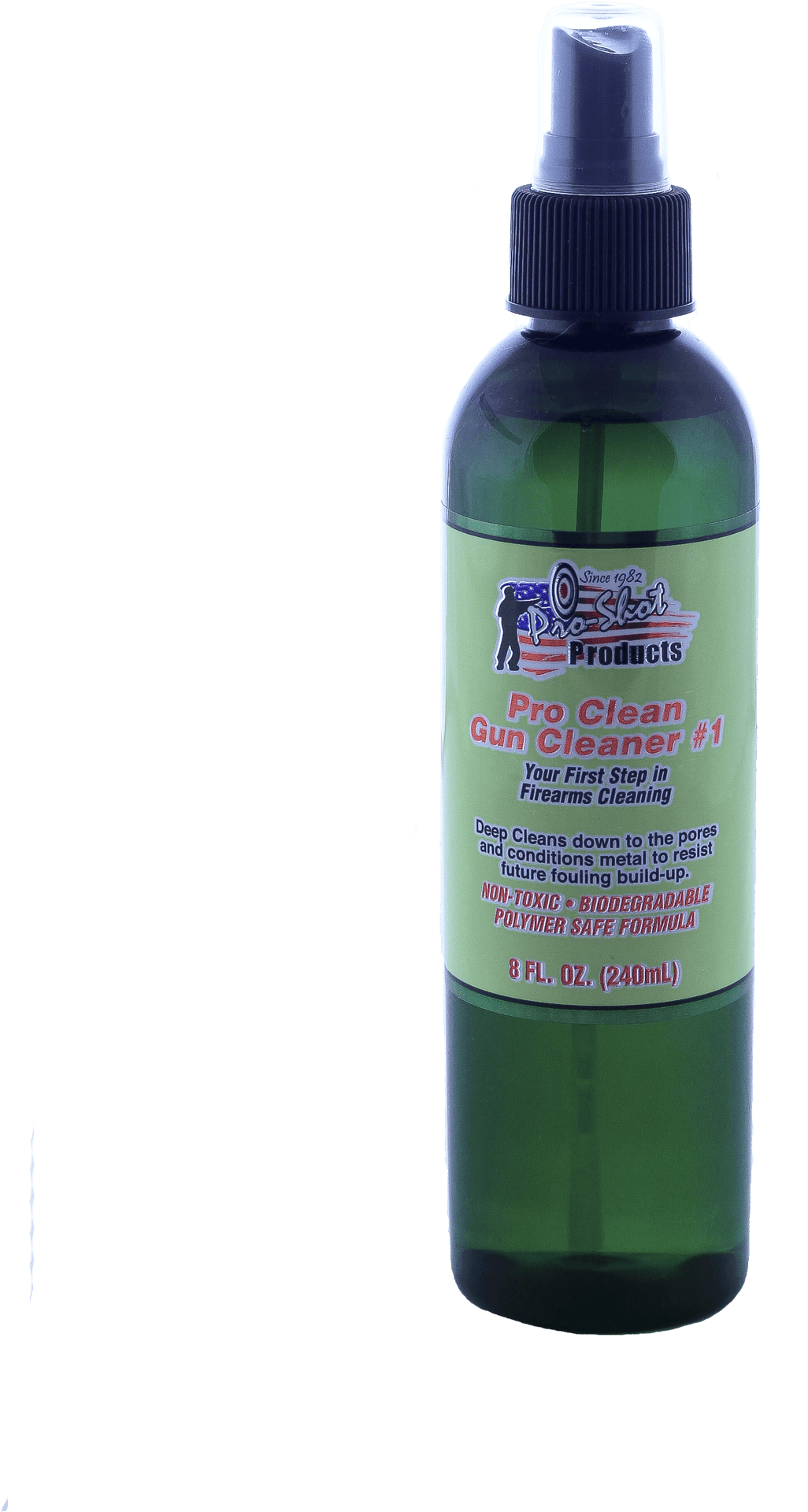 Pro Clean Gun Cleaner Spray Bottle PNG image