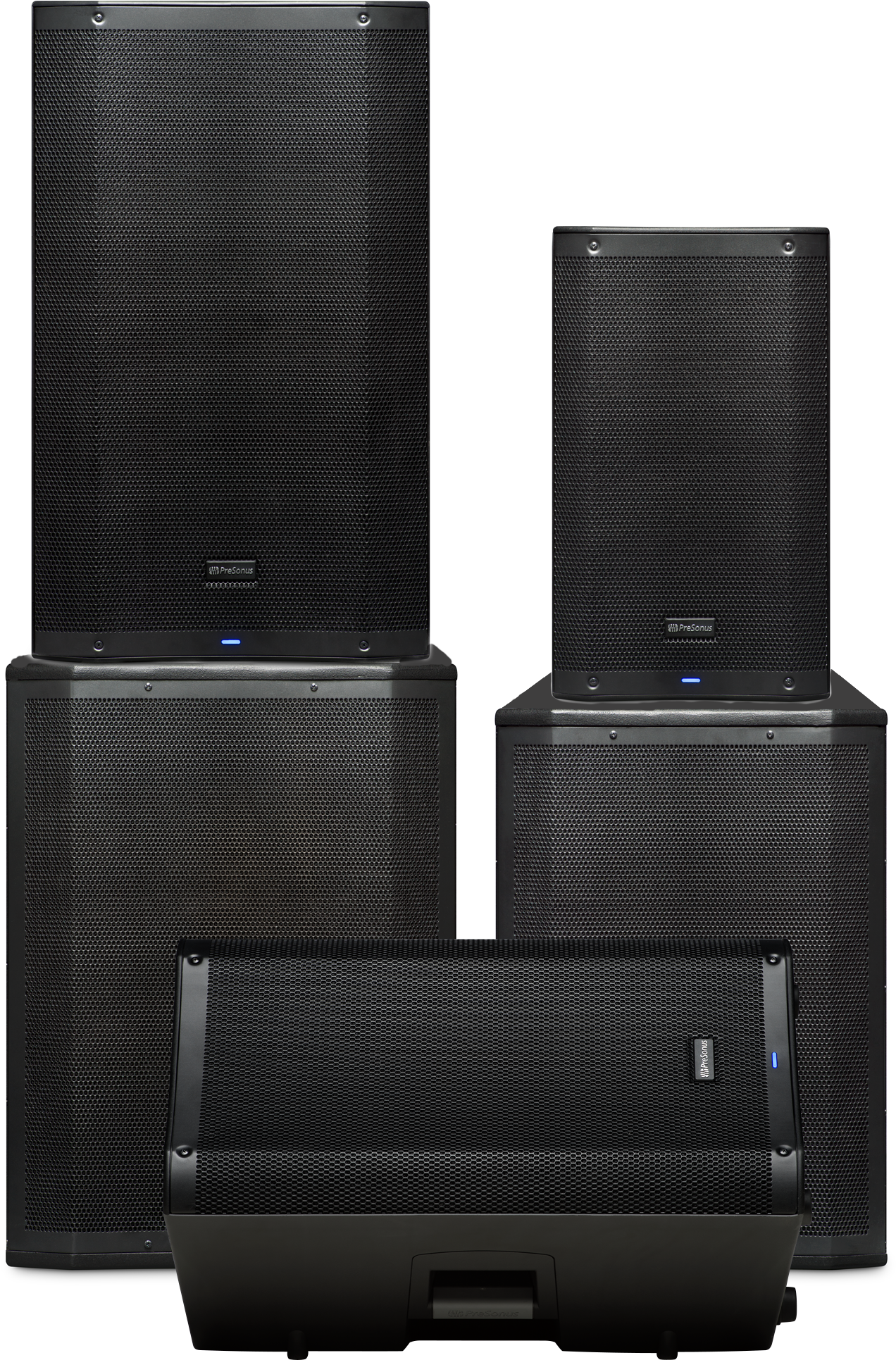 Professional Audio Loudspeakers Set PNG image