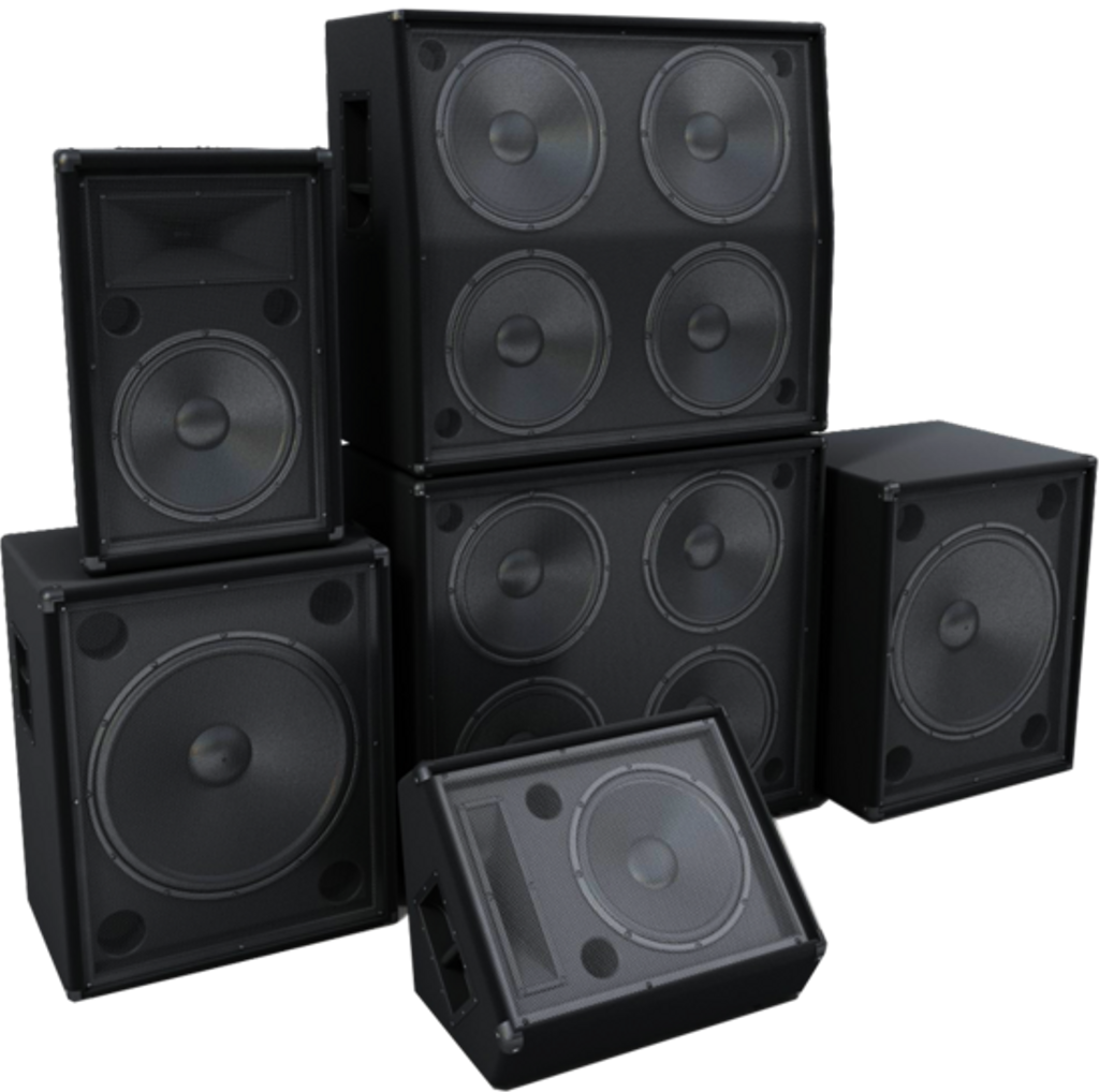 Professional Audio Speakers Array PNG image