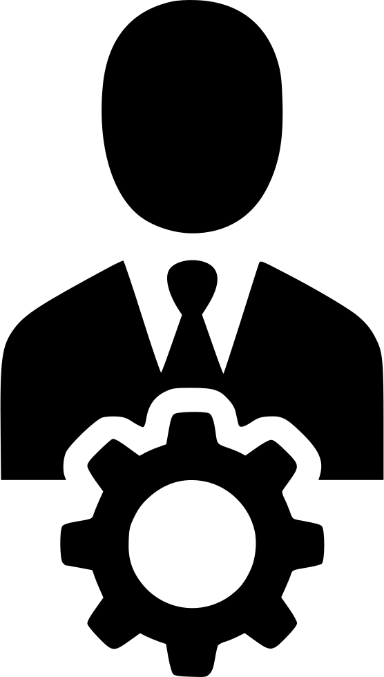 Professional Avatarwith Gear Icon PNG image