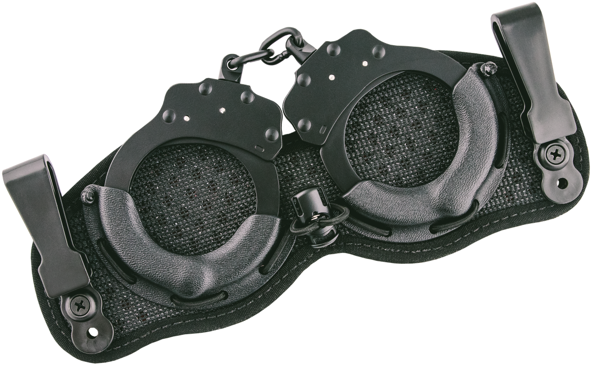Professional Black Handcuffs PNG image