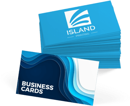 Professional Blue Business Cards Stack PNG image