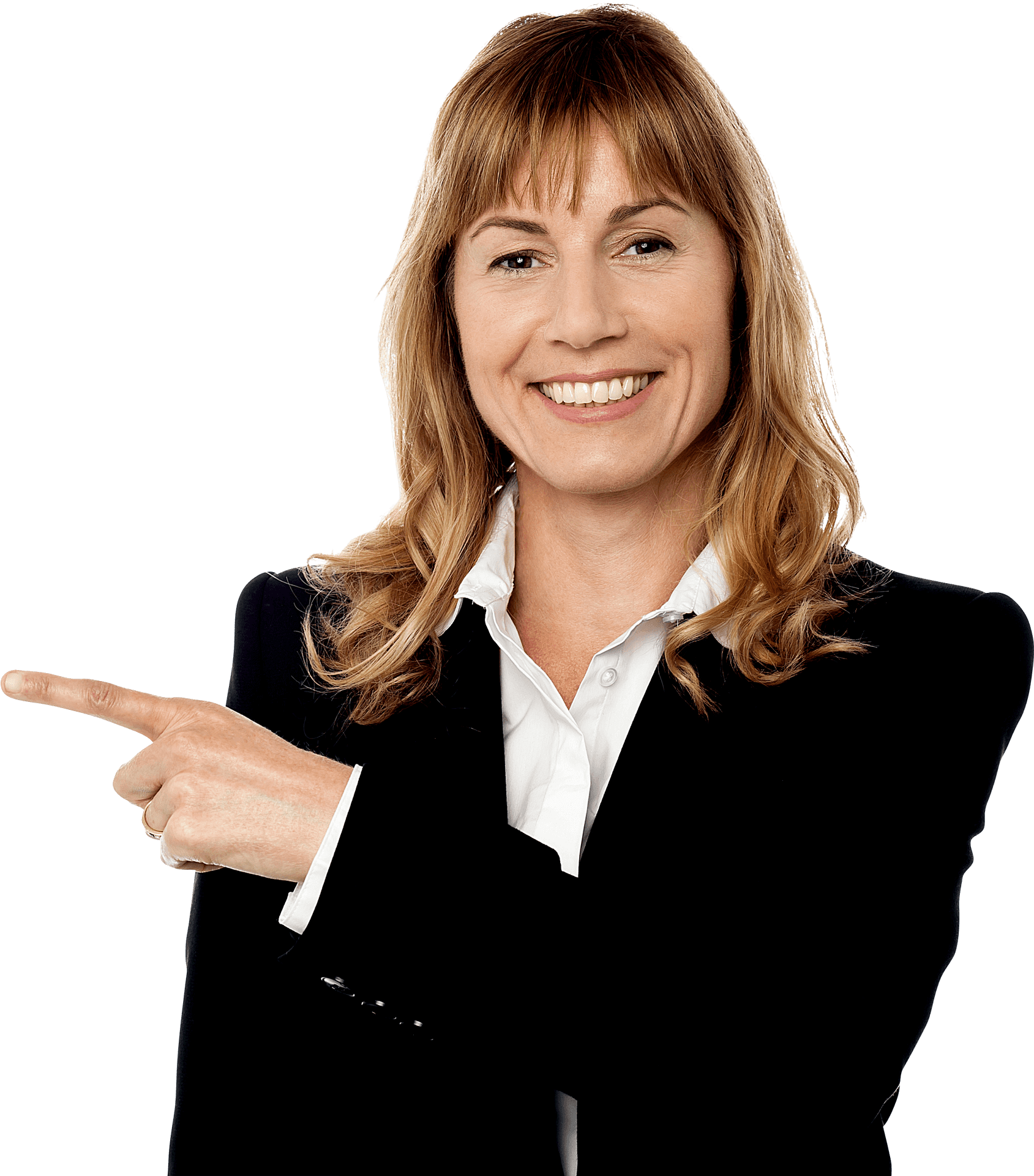Professional Businesswoman Pointing PNG image