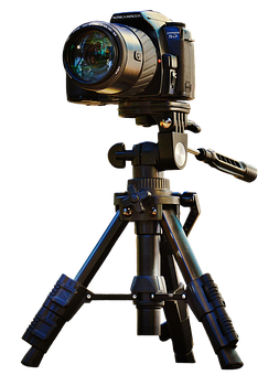 Professional Cameraon Tripod PNG image