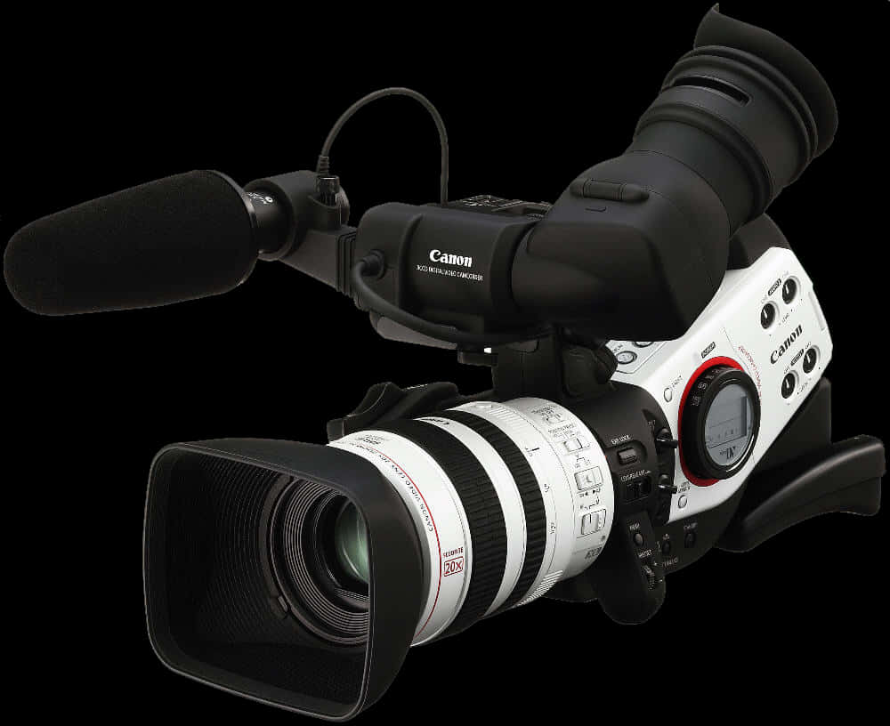 Professional Canon Video Camera PNG image