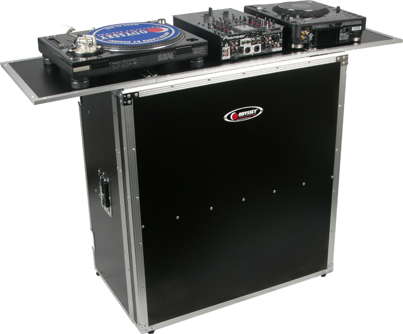 Professional D J Setupwith Turntableand Mixer PNG image