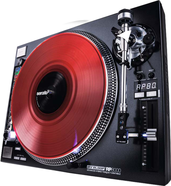 Professional D J Turntable Setup PNG image