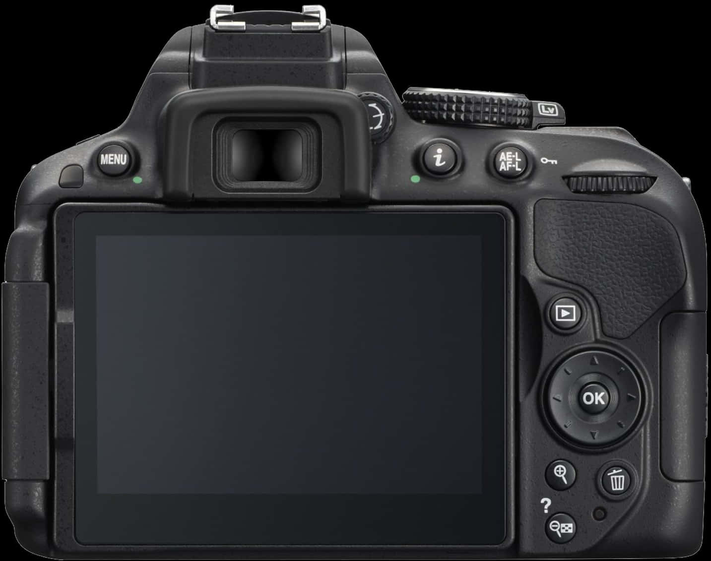Professional D S L R Camera Back View PNG image
