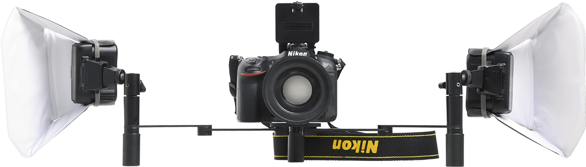 Professional D S L R Camera Setupwith Lighting Equipment PNG image