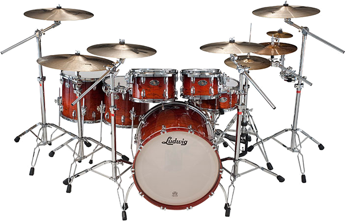 Professional Drum Set Ludwig Kit PNG image