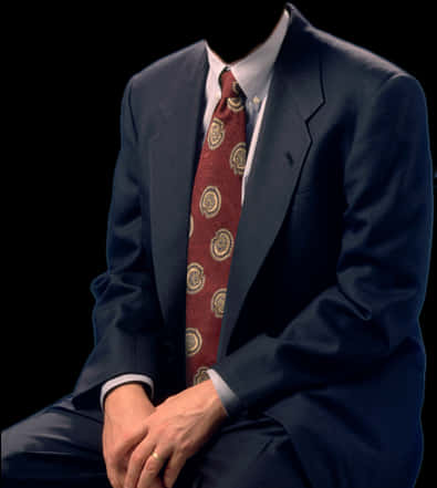 Professional Formal Attire Man Seated PNG image