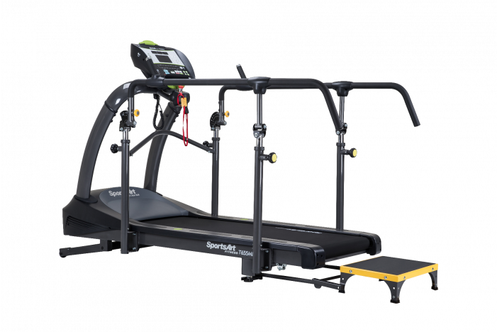 Professional Gym Treadmillwith Step Platform PNG image