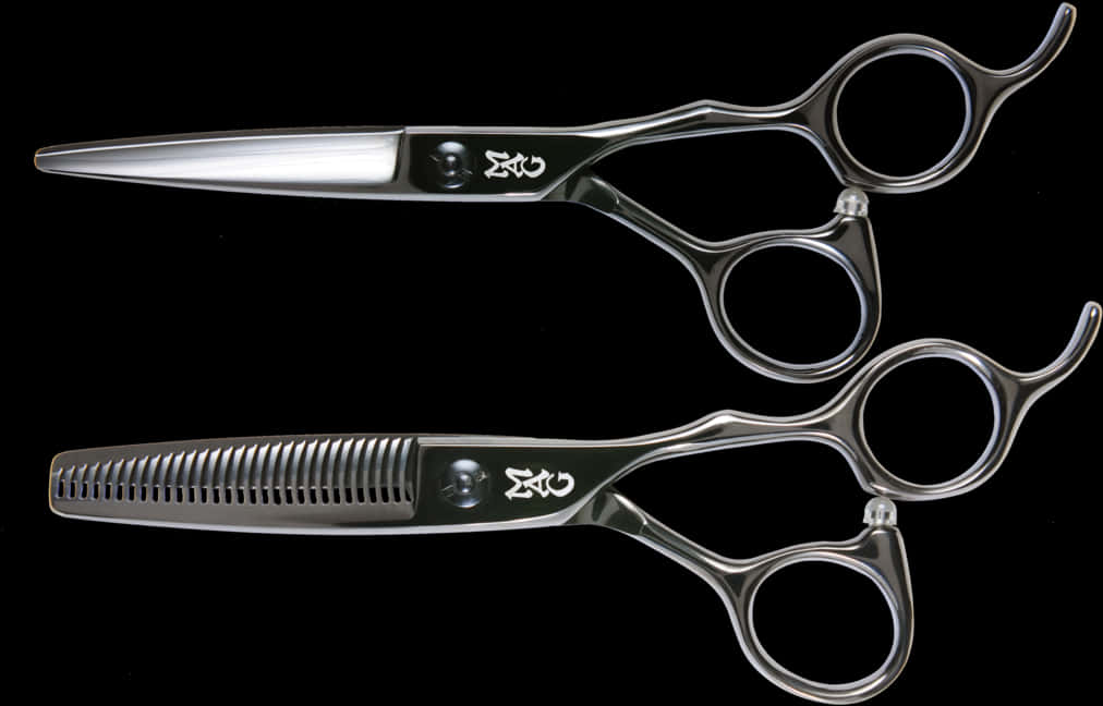 Professional Hairdressing Scissors Set PNG image