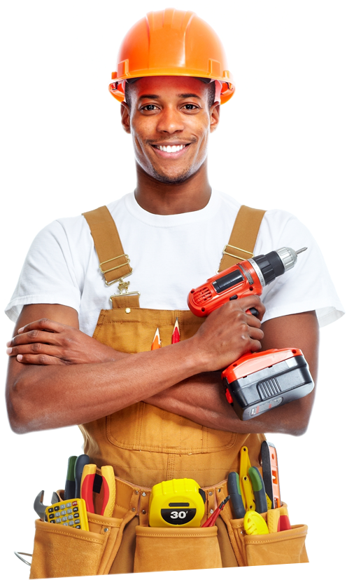 Professional Handymanwith Tools PNG image