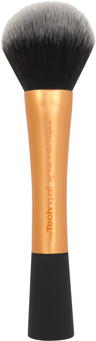 Professional Makeup Brush Copper Handle PNG image