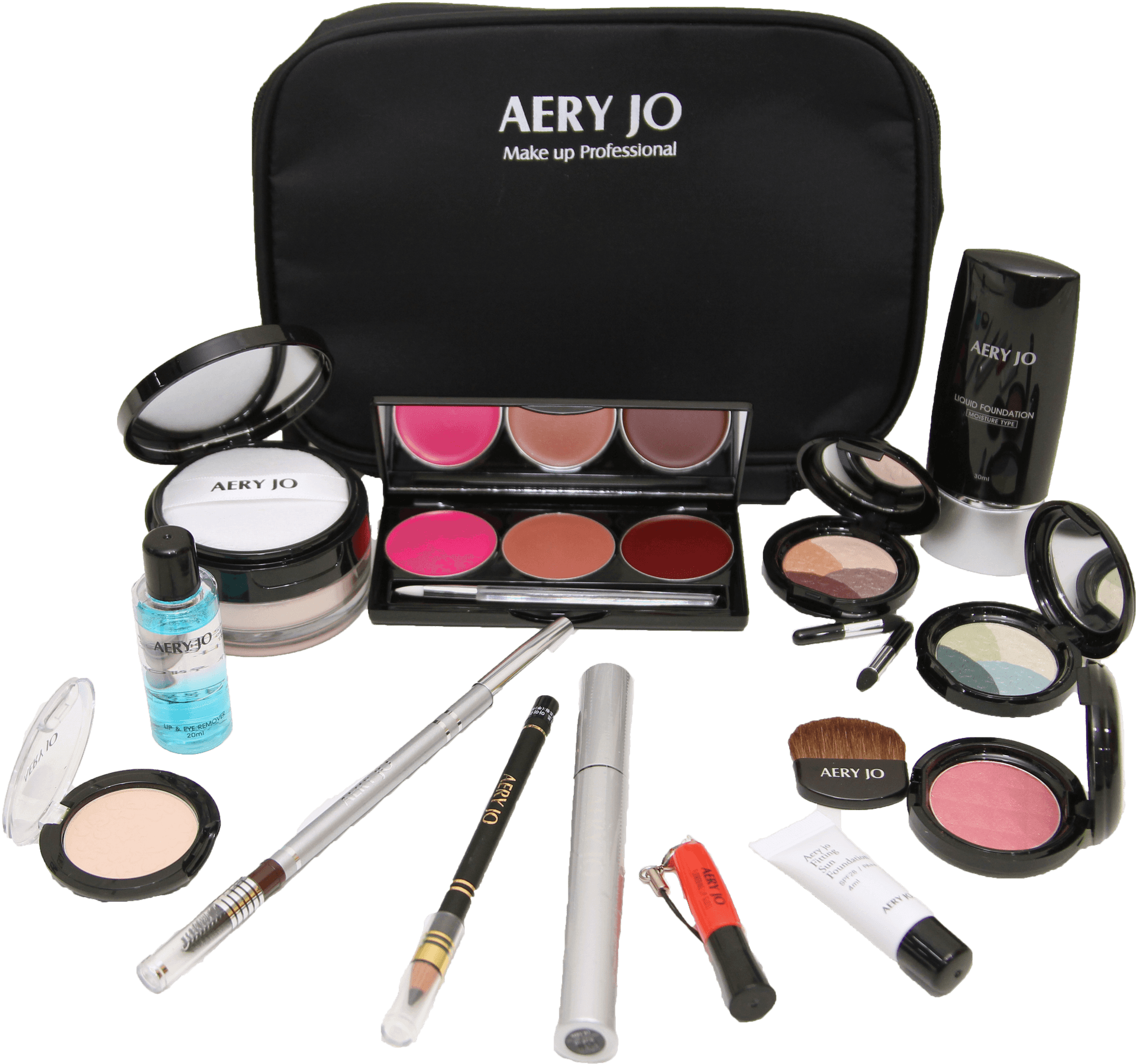 Professional Makeup Kit Collection PNG image