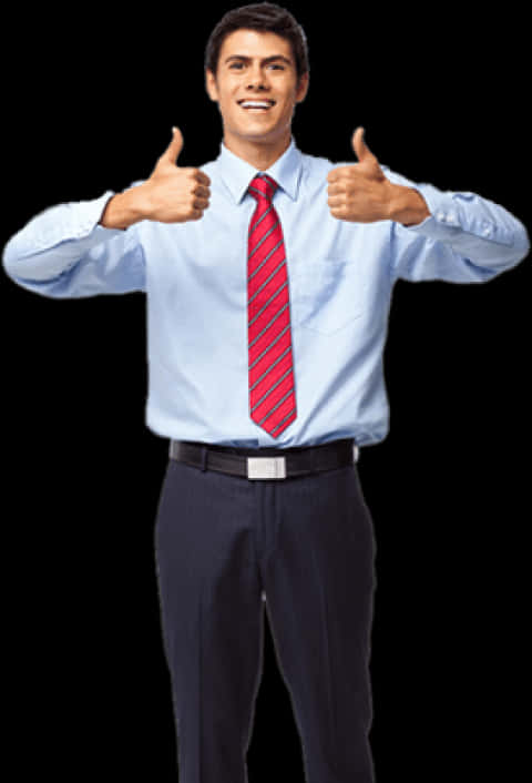 Professional Man Giving Thumbs Up PNG image