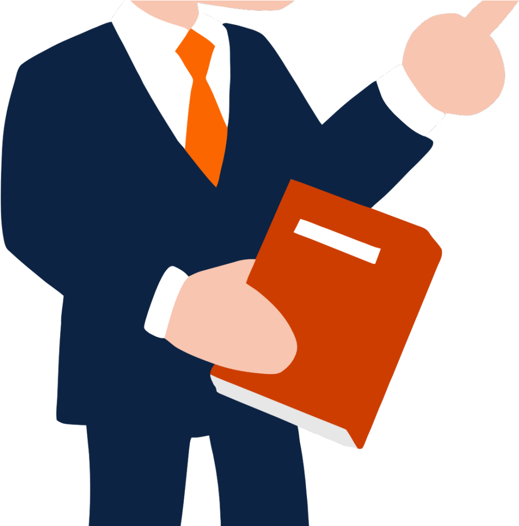 Professional Man Presentingwith Book PNG image