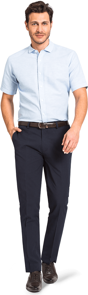 Professional Manin Blue Dress Shirt PNG image