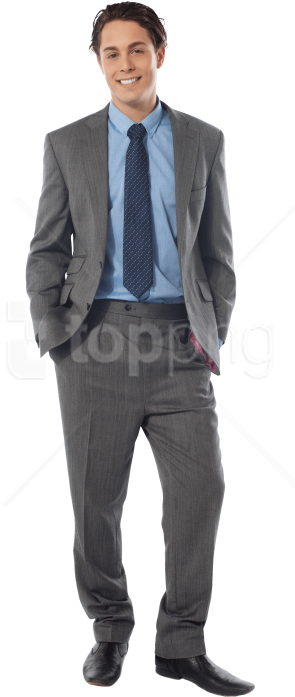 Professional Manin Grey Suit PNG image