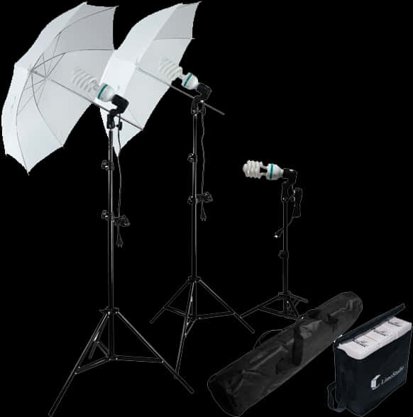 Professional Photography Lighting Equipment Setup PNG image