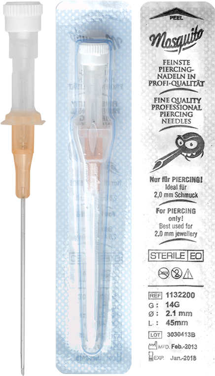 Professional Piercing Needle Packaging PNG image