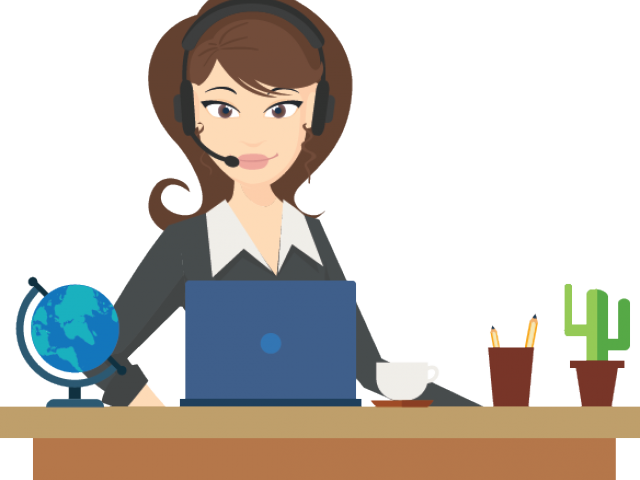 Professional Secretaryat Work Vector PNG image