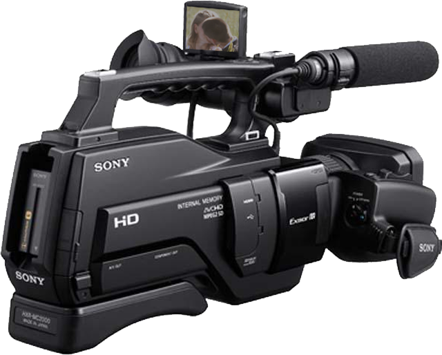 Professional Sony H D Video Camera PNG image