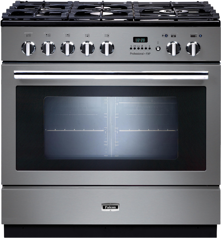 Professional Stainless Steel Gas Stovewith Oven PNG image