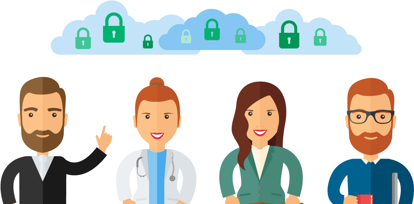 Professional Team Cloud Security PNG image
