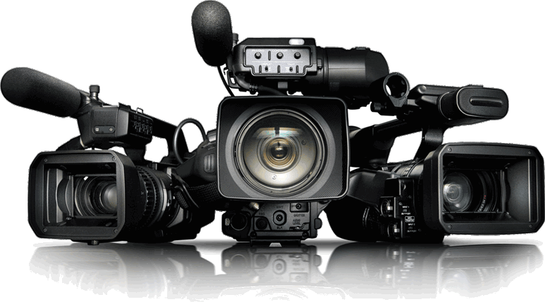 Professional Video Camera Setup PNG image